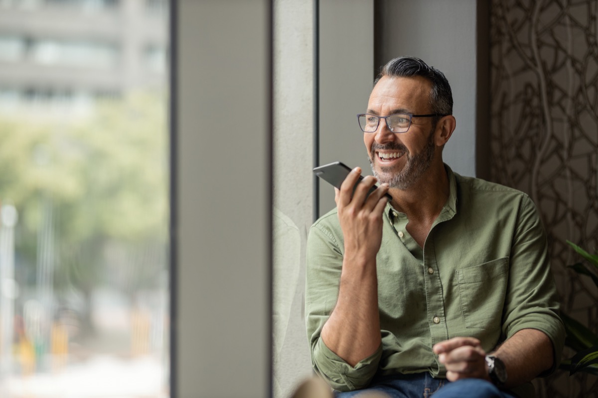 Member on a phone call managing their benefits
