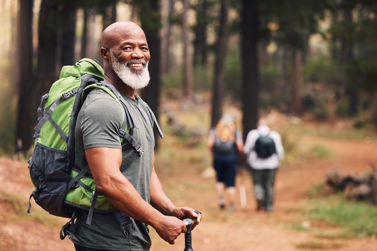 Member hiking outdoors