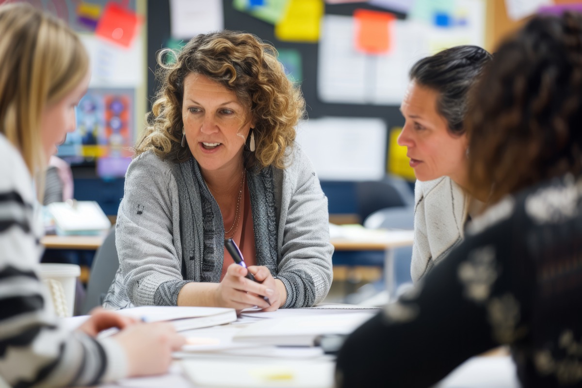 Members reviewing benefits together