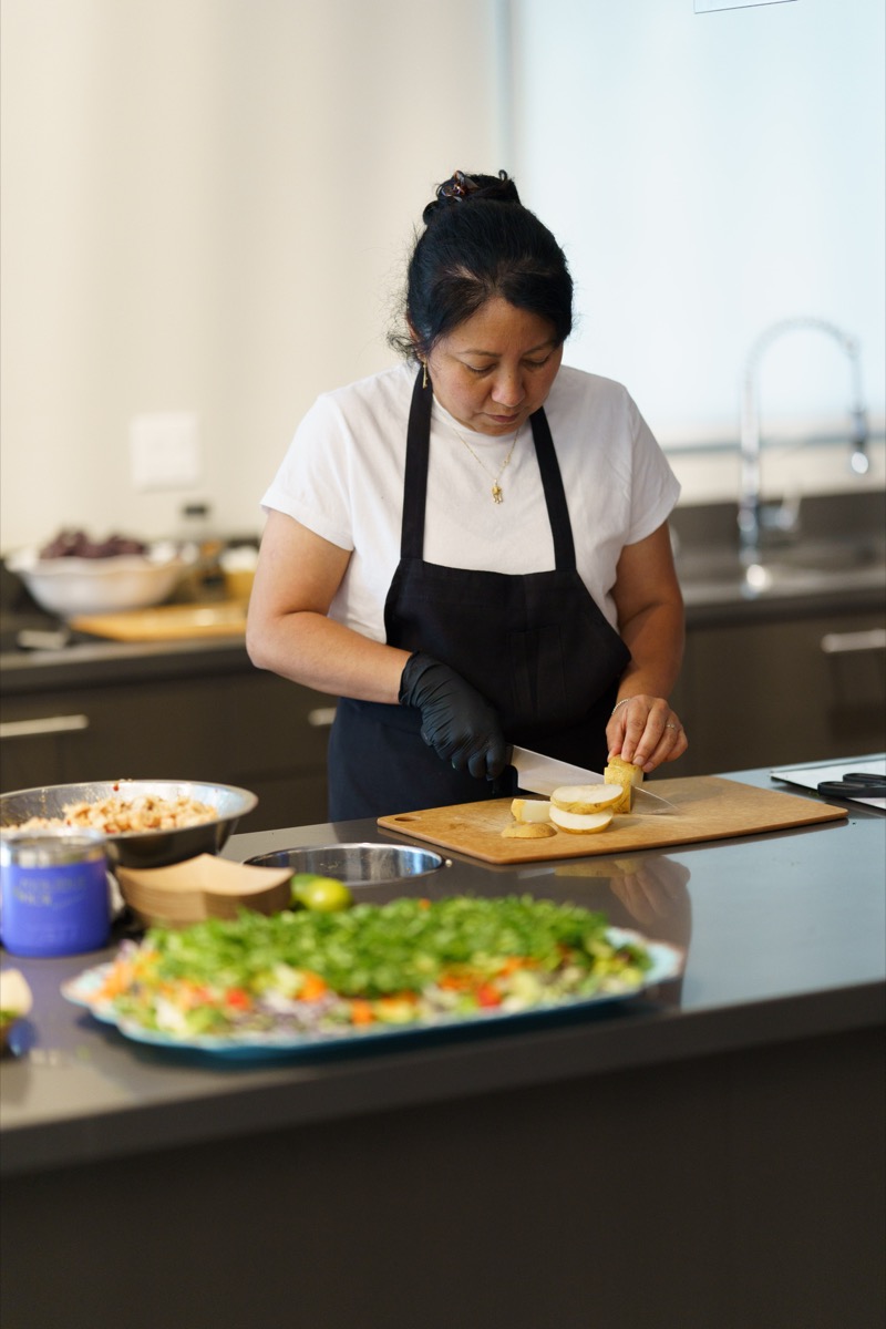 Member preparing a healthy meal