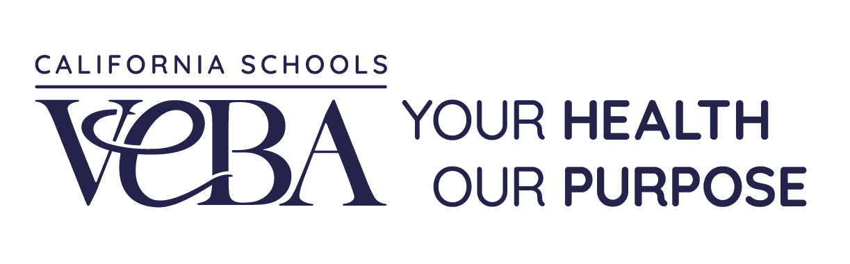 California Schools VEBA Blue Color Stacked Tagline Logo